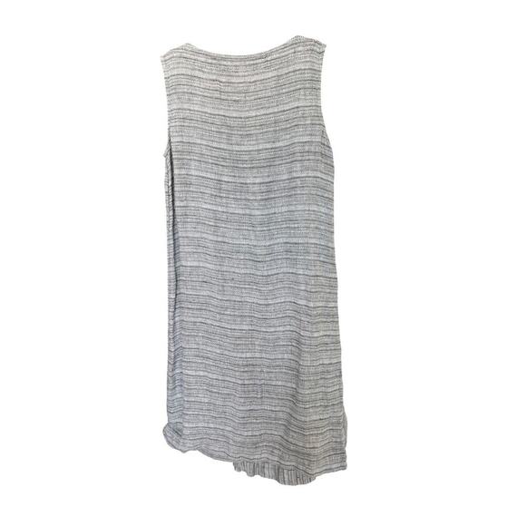 Pure J.Jill Women's Gray Striped 100% Linen Faux Wrap Dress Size XS - Picture 6 of 6